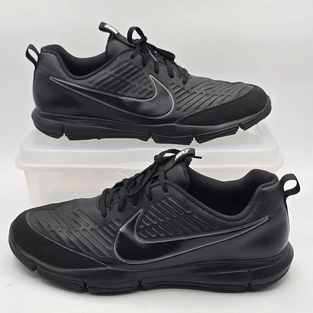 Nike Golf Explorer 2 S Shoes Mens 10.5W Black Spikeless 849958-001 Sneakers